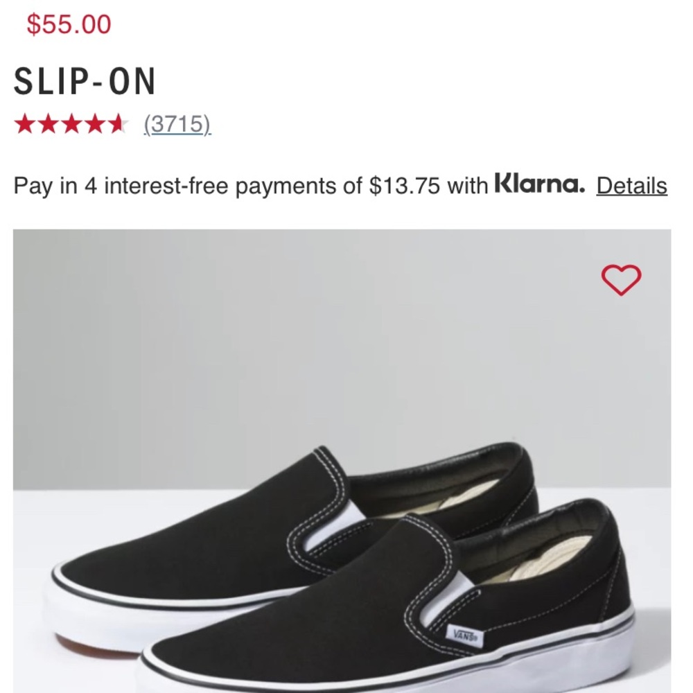 Vans black classic slip on sneakers